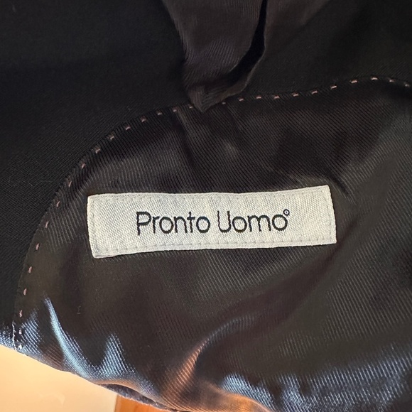 *PRONTO UOMO* Men's Black Long Sleeve Blazer Suit Jacket - Picture 5 of 6